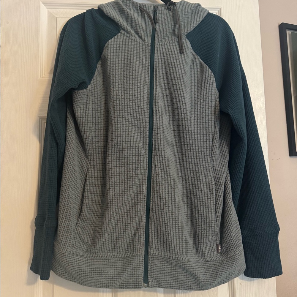 Outdoor research Teal and Gray Hoodie Jacket Large